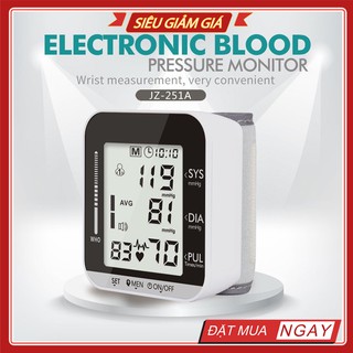 Máy Đo Huyết Áp Cổ Tay Loại Tốt Đo Nhịp Tim Màn Hình LCD Đo Nhanh Và Chính Xác