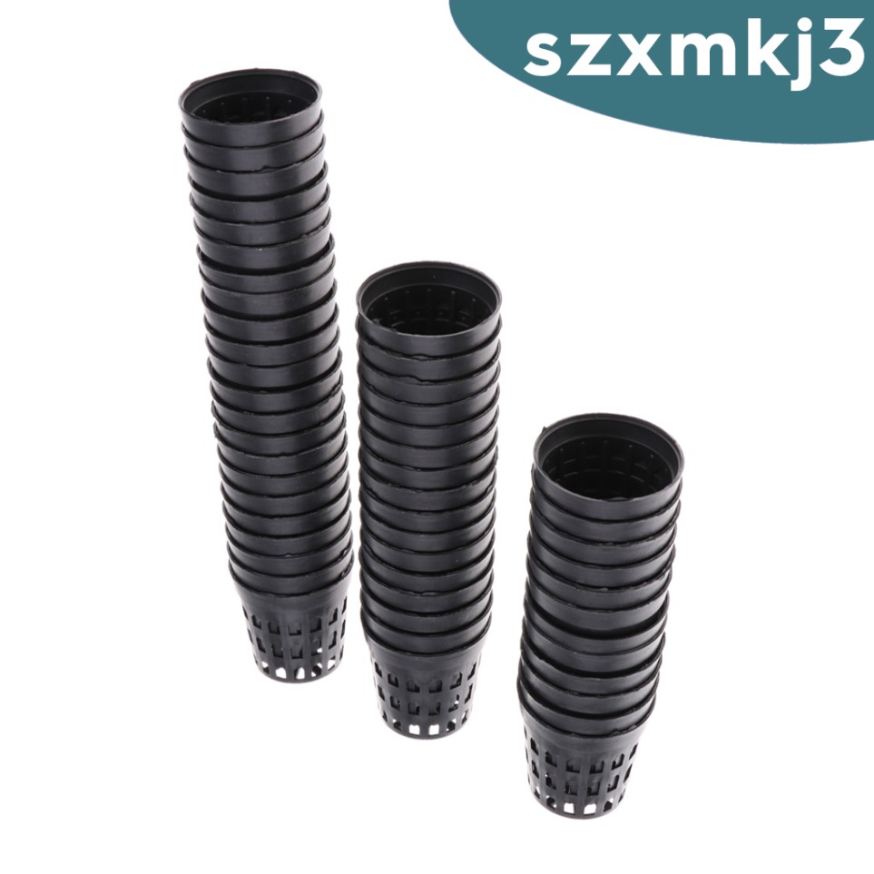 Set 50 Giỏ Nhựa Trồng Cây Thủy Sinh Màu Đen Kích Thước S-Xl