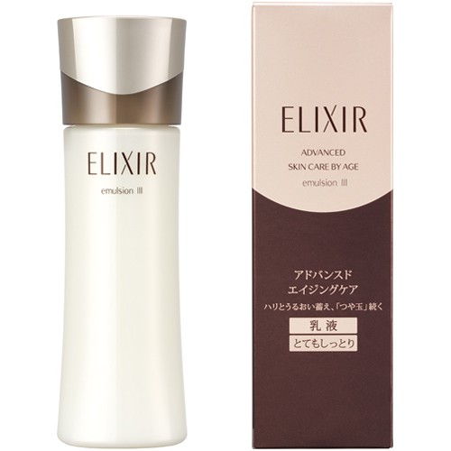 Sữa dưỡng ẩm chống lão hoá Shiseido Elixir Advanced Skin Care by Age Emulsion I/II/III (130ml) - Nhật Bản