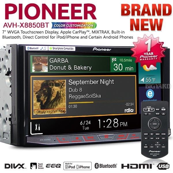 Pioneer AVH-X8850BT Màn hình DVD đa chức năng cao cấp