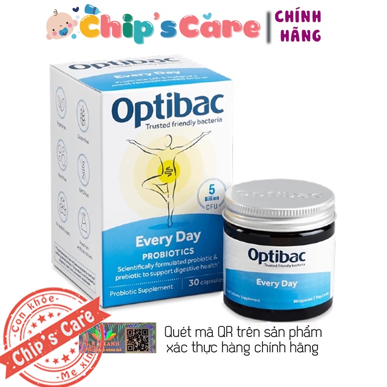 Optibac xanh da trời for daily wellbeing Every day men vi sinh