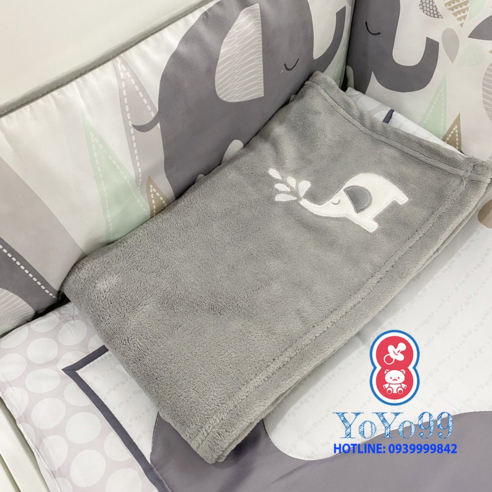 Set quây cũi vải 7 món chính hãng UMOO thoáng mát, 100% vải cotton thoáng mát, mềm mịn cho bé