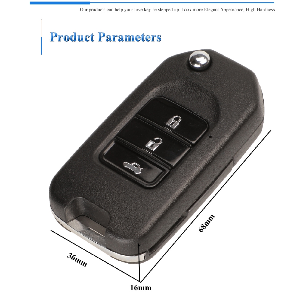 Vỏ chìa khóa điều khiển từ xa 2/3 nút cho Honda FIT XRV VEZEL CITY JAZZ CIVIC HRV BRV