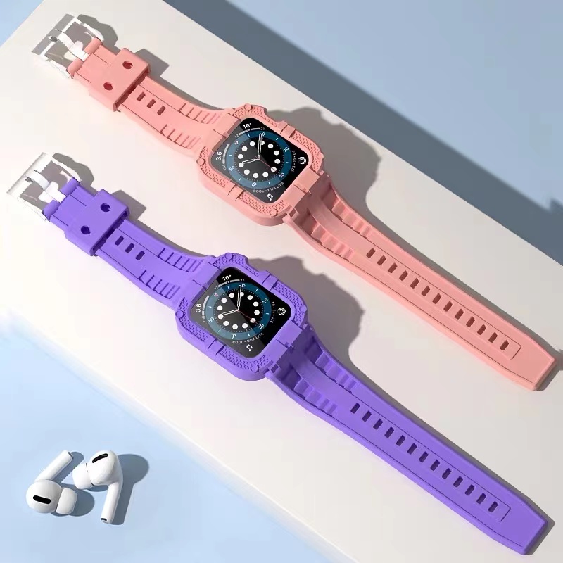 Ốp Bảo Vệ Bằng silicone Dành Cho Đồng Hồ Thông Minh Apple Watch 7 6 SE 5 4 3 iwatch 40mm 44mm 42mm 41mm 45mm 38mm