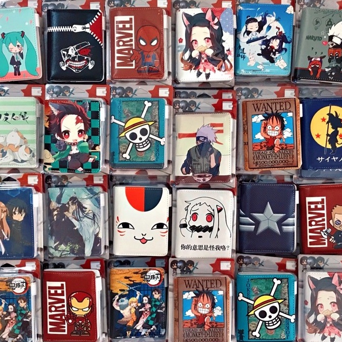Ví bóp tiền Anime one piece và nhiều phim khác