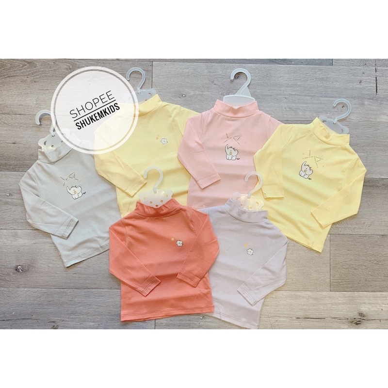 [CHÍNH HÃNG] Áo cổ lọ dài tay bé gái cotton cao cấp mềm mại Chaang (Sz 9m-5y)