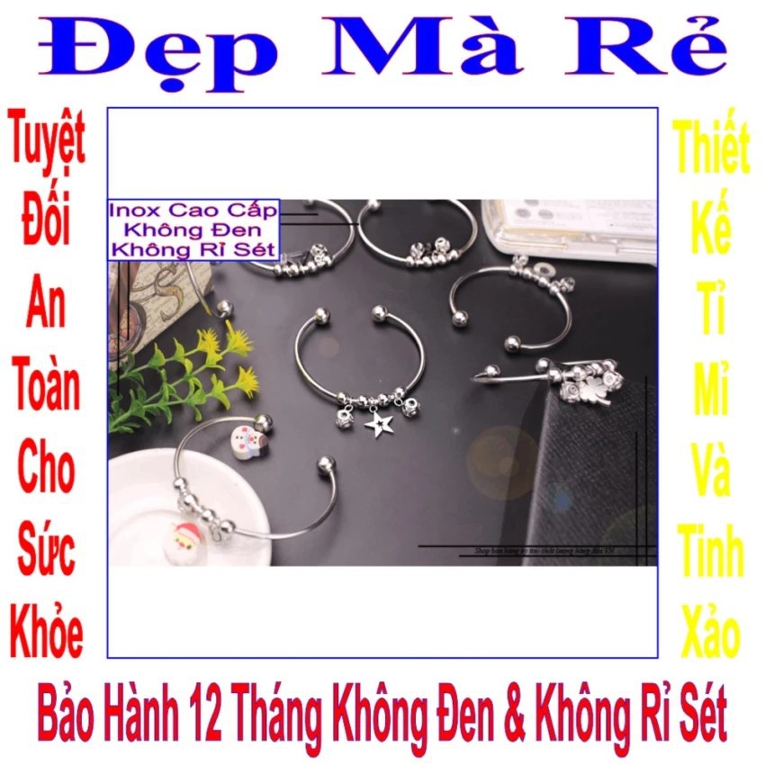 Vòng tay nữ hở kiểu ngôi sao và 2 xúc xắc đính đá Zircon  VTLT00087T025059