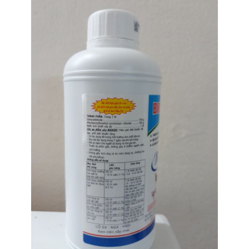 sát trùng chuồng trại sân nhà,dụng cụ chăn nuôi bioxide 500ml