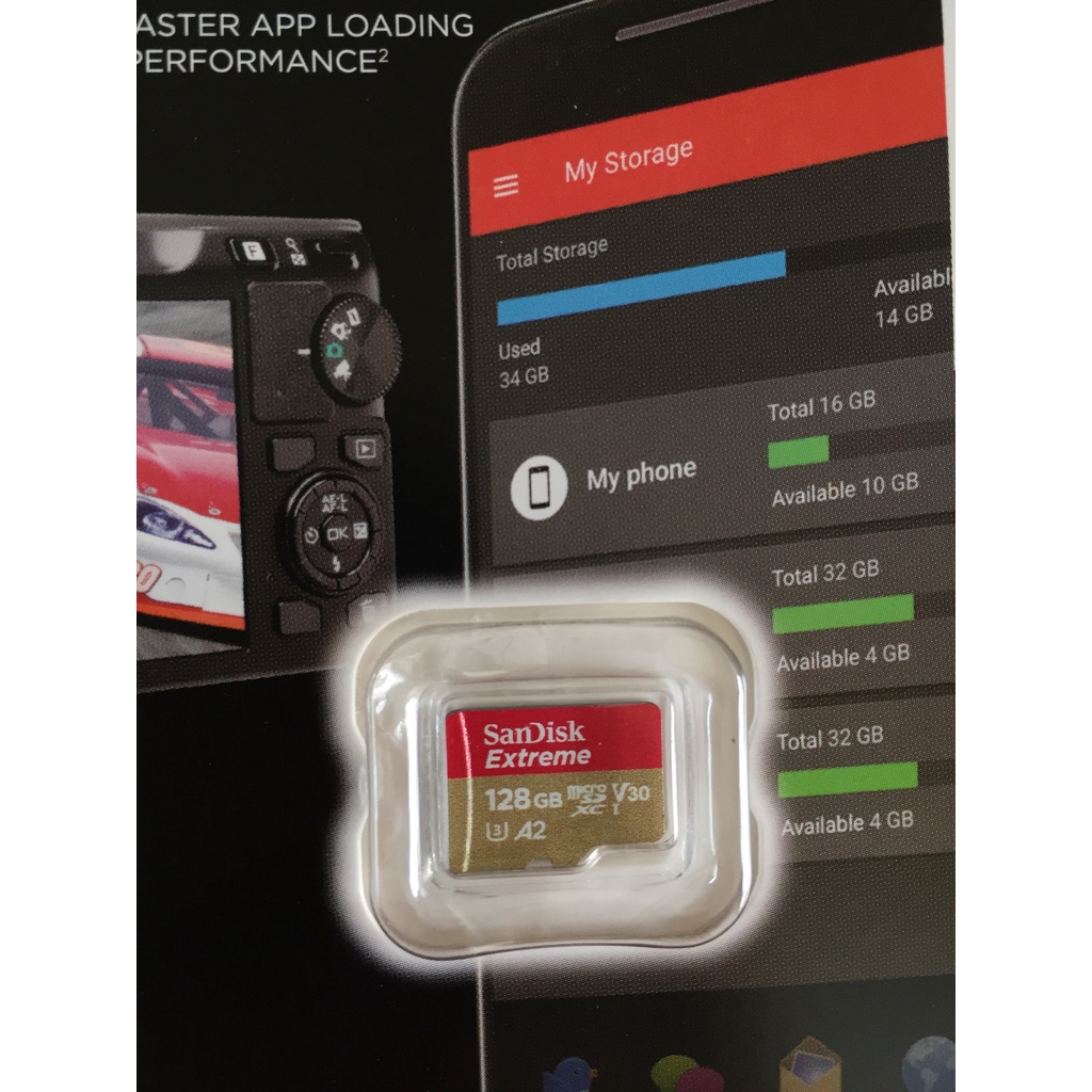 Thẻ Nhớ MicroSD 64GB/ 128GB/ 256GB/ 512GB SanDisk Extrem V30 A2 170MB/s - 190MB/s/