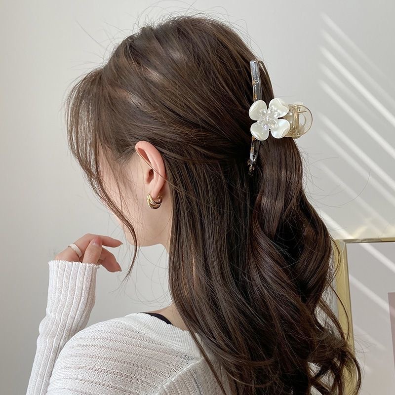 Dây buộc tóc lông xù phối ngọc trai thanh lịch kiểu Hàn Quốc cho nữ F301