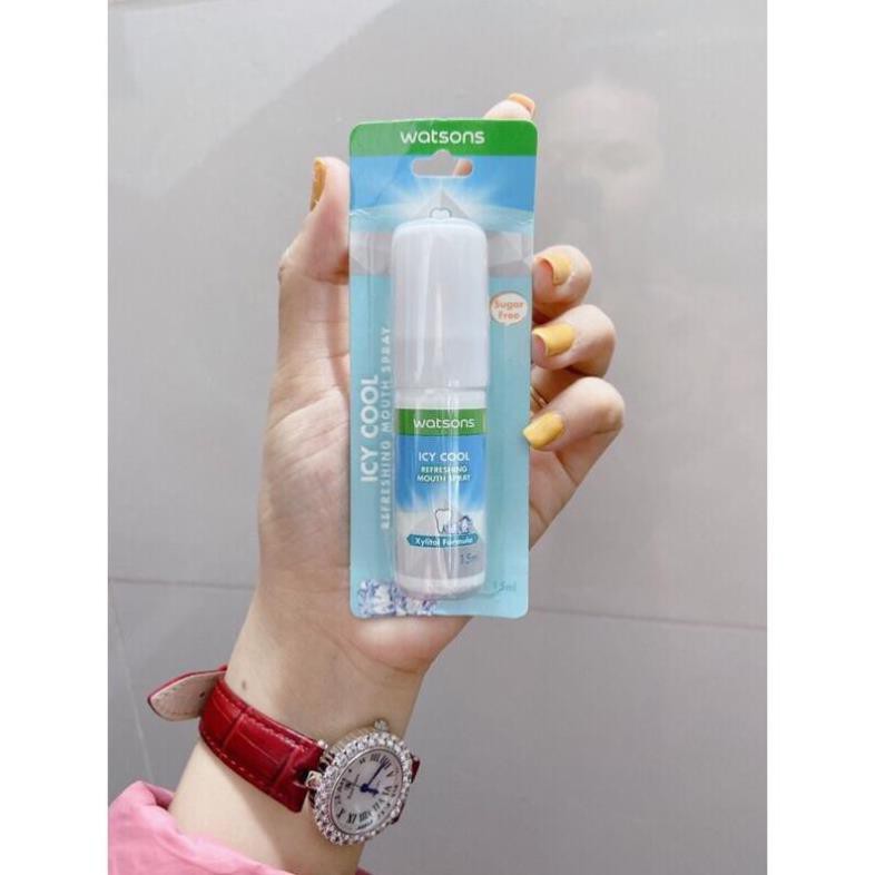 Nước xịt thơm miệng Watsons Icy Cool thái lan 15ml