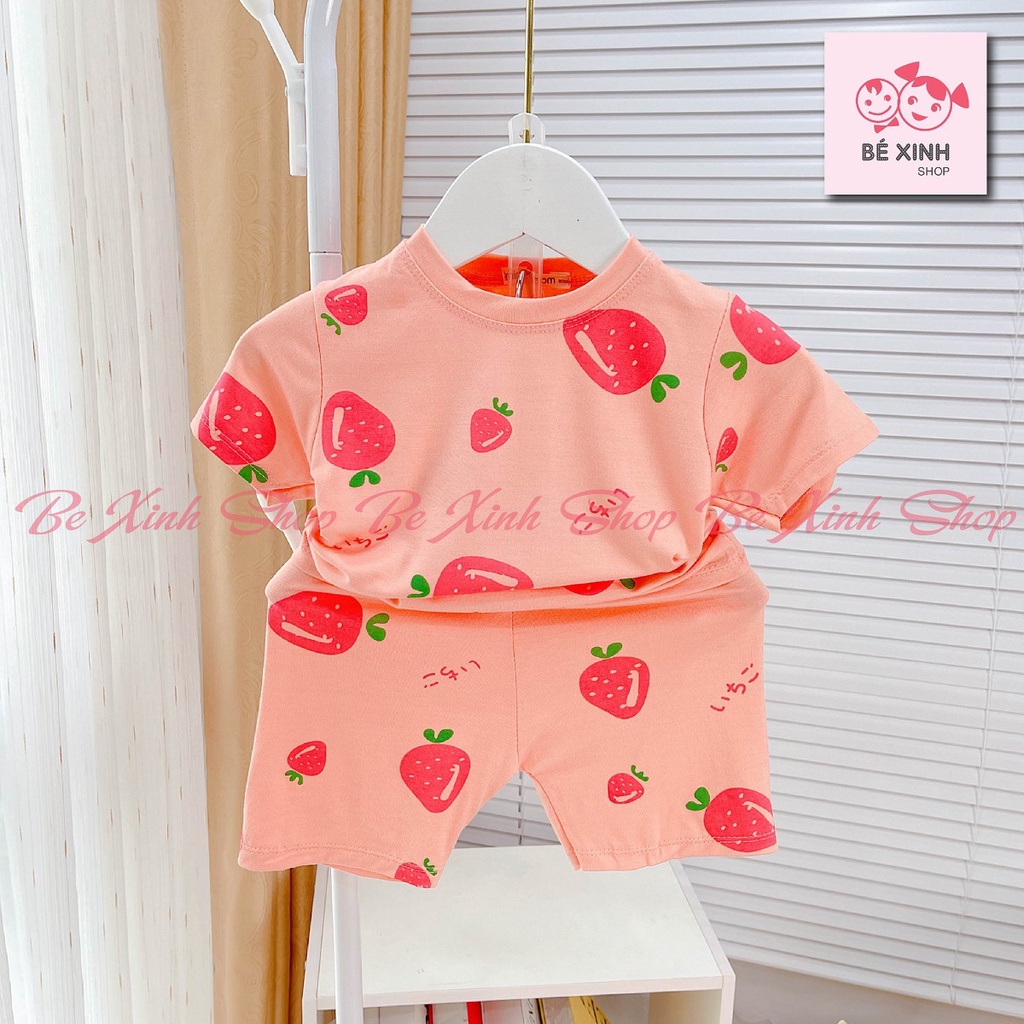 Đồ Bộ Quần Áo Trẻ Em Cộc Tay Cho Bé Trai Bé Gái Minky Mom  Đồ Bộ Tay Ngắn Thun Lạnh Cho Bé Trai Gái CỘC TRÁI CÂY