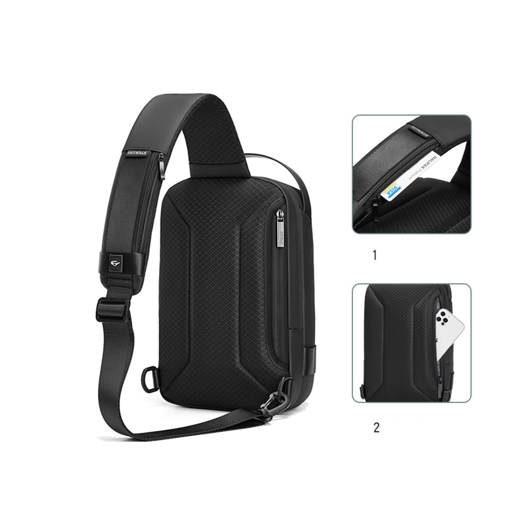 Túi đeo chéo đeo ngực nam cao cấp phong cách châu âu