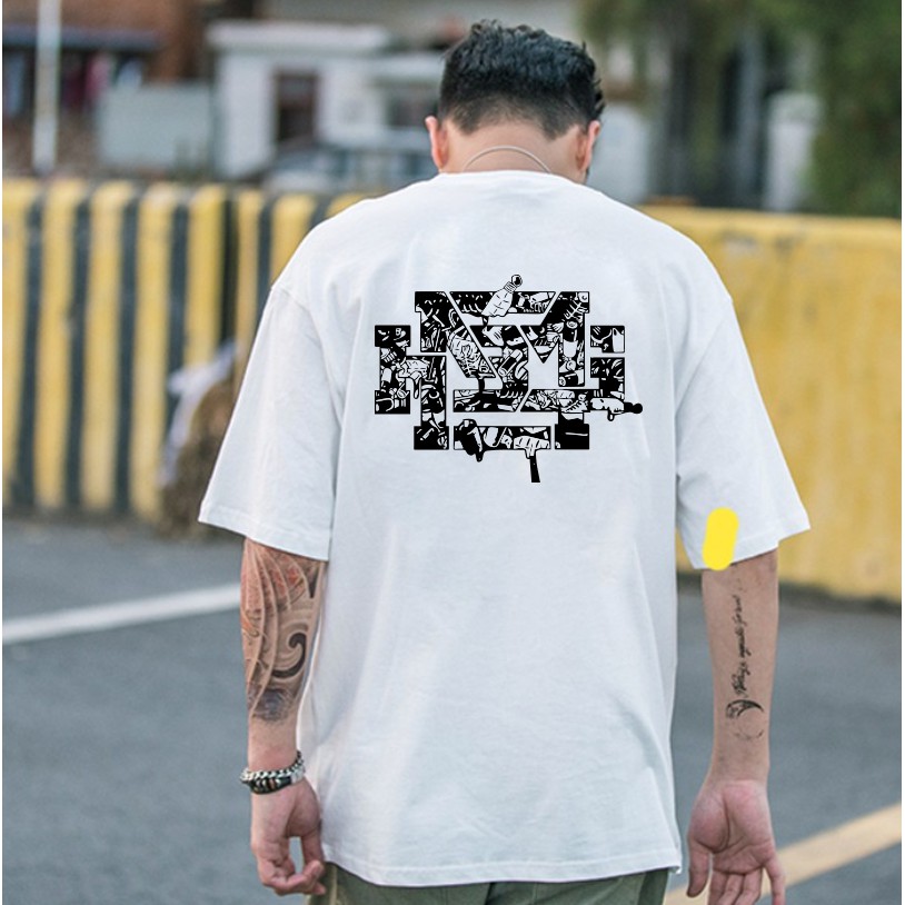 Áo thun tay lỡ nam nữ #HNMG Animal Sịn Sò dáng unisex rộng basic áo phông tee oversize trắng thể thao | BigBuy360 - bigbuy360.vn