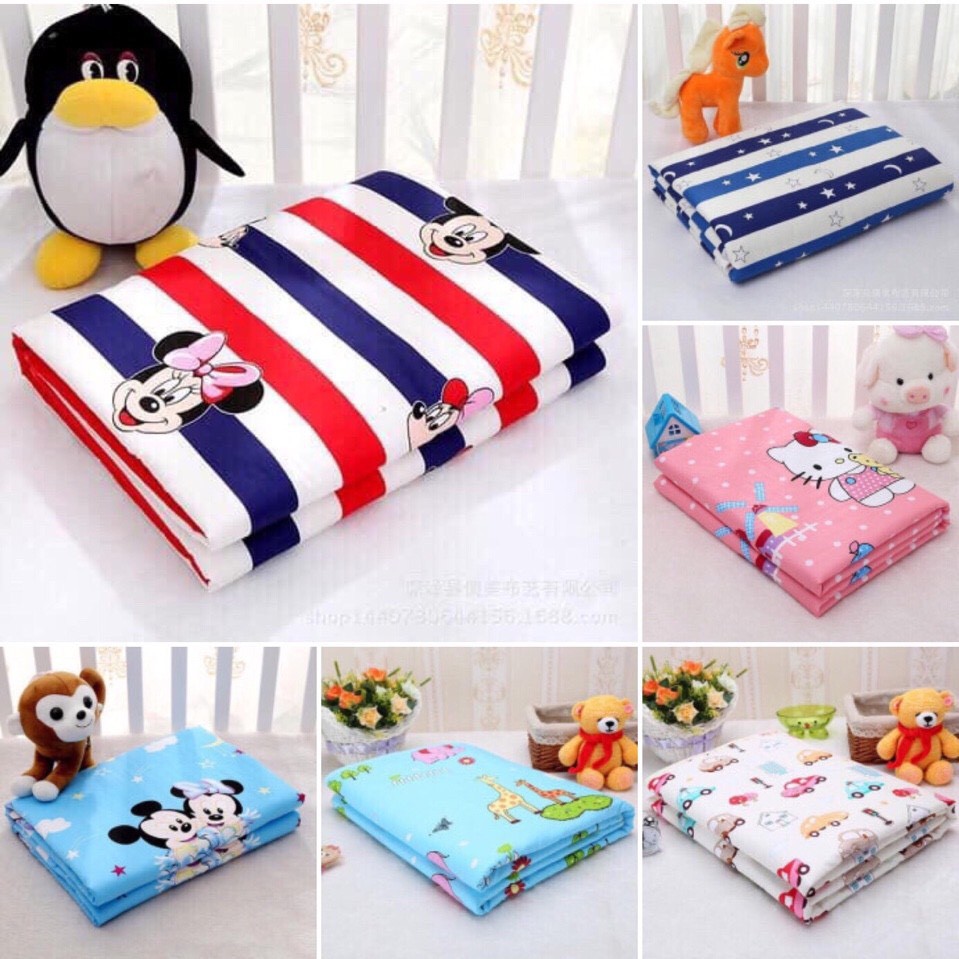 Thảm chải chống thấm ❤️[DEAL SỐC]SALE ga chải giường Muji cho bé hàng Nhật size 80x120