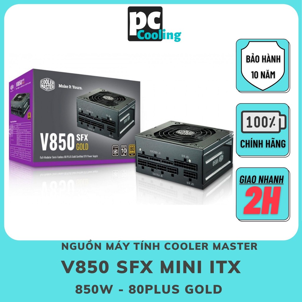 Nguồn máy tính Cooler Master V650/ V750/ V850 SFX Gold full modular - chính hãng bảo hành 10 năm
