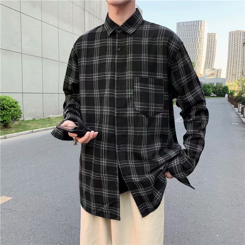 Áo Sơ Mi Caro Form Vuông Thời Trang Cho Nam