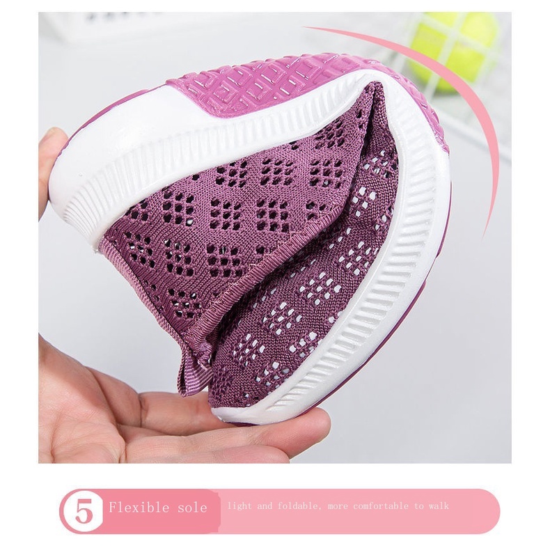 Giày Lười Đế Mềm Chống Trượt Phối Lưới Thoáng Khí Thời Trang Mùa Hè Cho Nữ