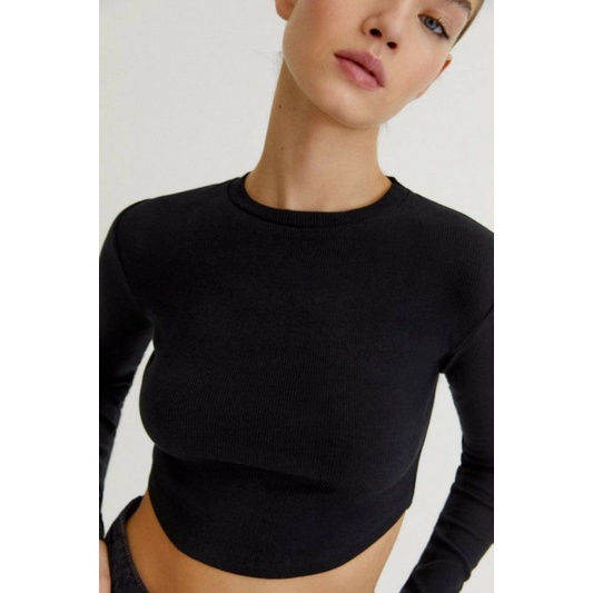 Áo croptop forever 21 tay dài vnxk