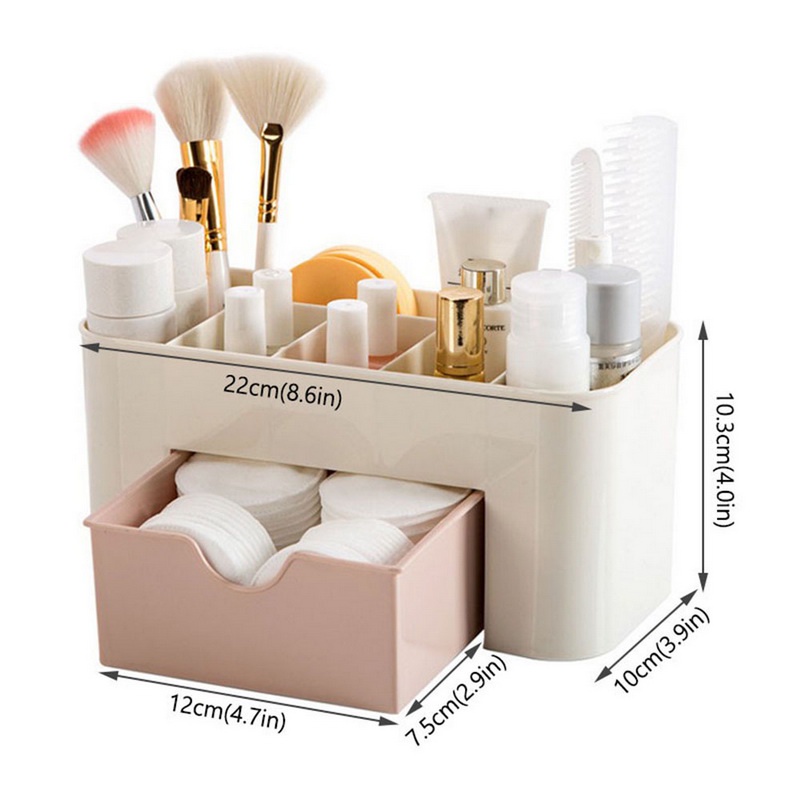 Hộp Nhựa Đựng Mỹ Phẩm / Trang Sức Đa Năng Kích Thước 22x10.5x10.5cm