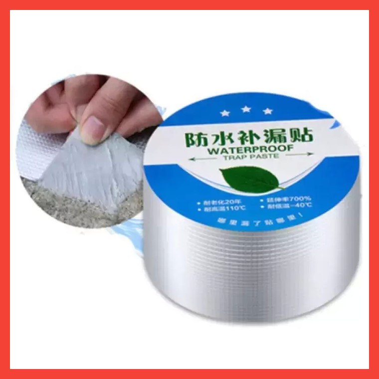 CUỘN BĂNG KEO 5 MÉT BUTYL WATER PROOF  CHỐNG THẤM NƯỚC, CHỐNG DỘT, VÁ VẾT NỨT ,...SIÊU DÍNH TRÊN NHIỀU CHẤT LIỆU KHỔ 5CM