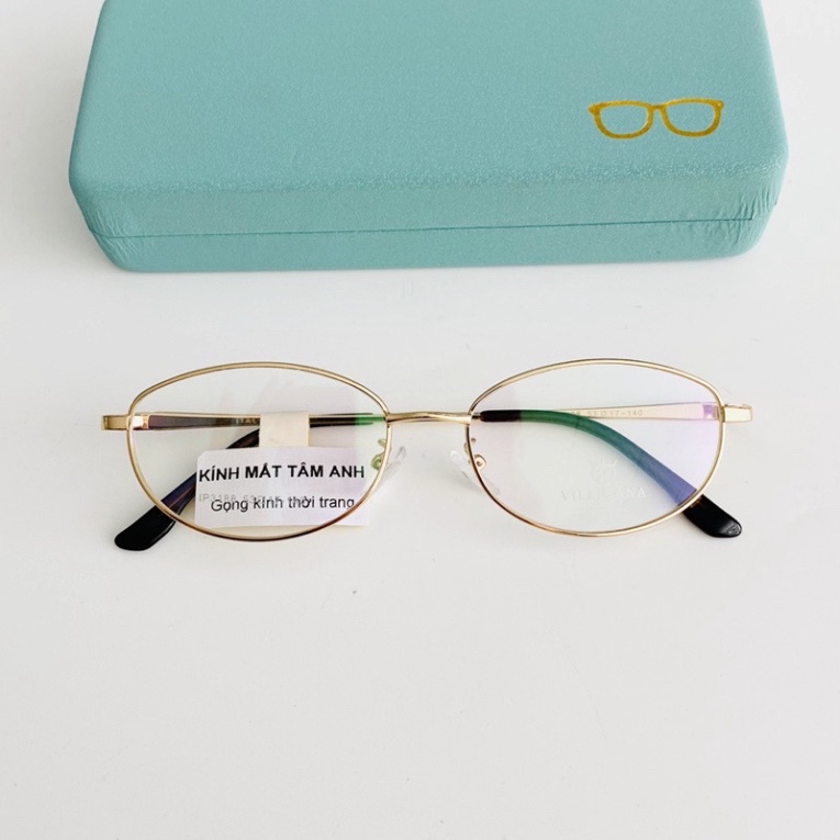 Gọng kính kim loại mắt tròn NỮ Vilicana lắp kính cận - viễn - LOẠN theo yêu cầu