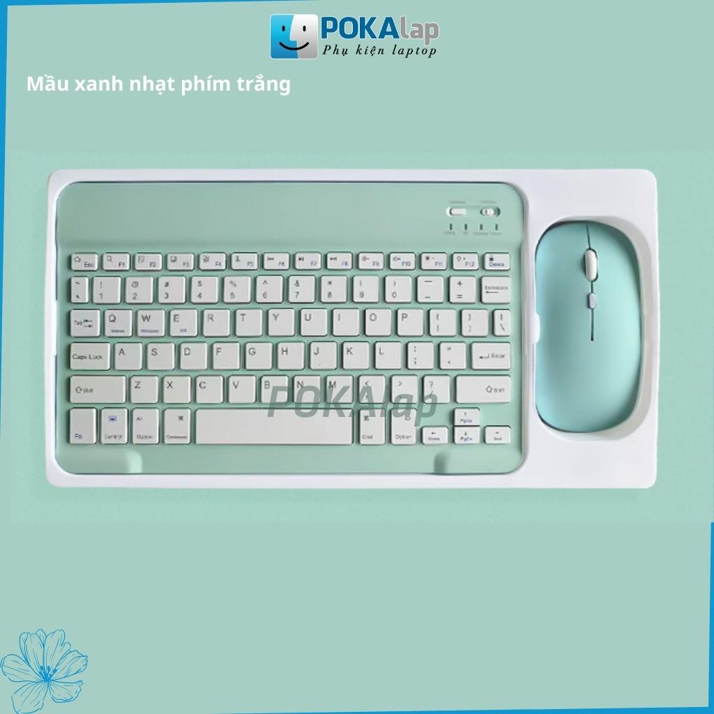 Bộ bàn phím và chuột máy tính bluetooth không dây POKA43 10 inch gọn nhẹ, tiện lợi – POKALAP