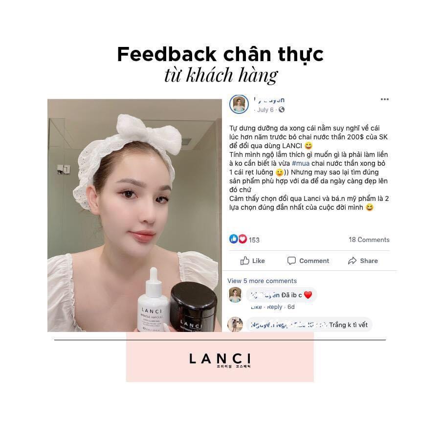 Set Siêu Serum LANCI mini Phục Hồi, Tái Tạo, Chống Lão Hóa, Làm Trắng Sáng Da Miracle AmpouleI (5mlx3)