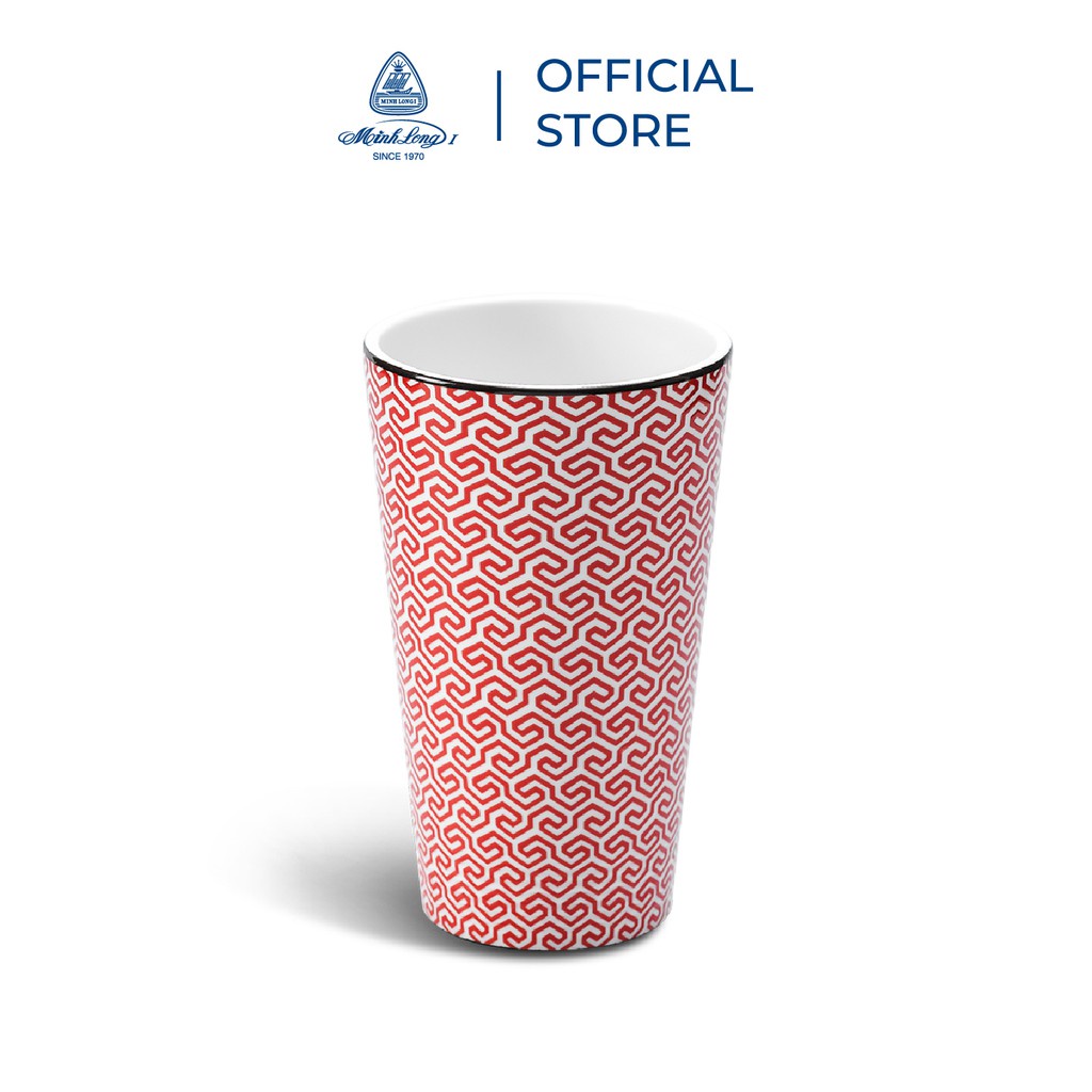 Ly sứ dưỡng sinh Minh Long 0.48 L   - nắp ống hút ( K1 ) - Red Karakusa