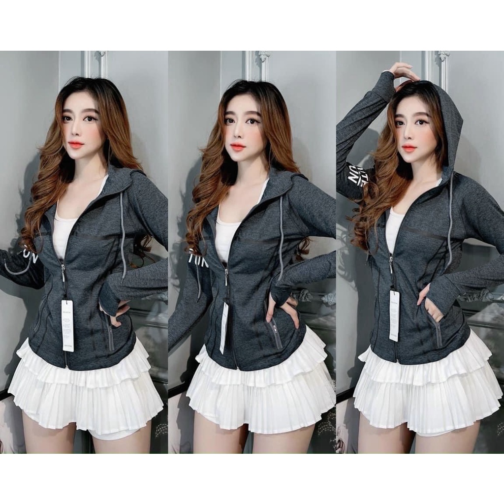 Áo khoác nữ áo chống nắng nữ chất thun lạnh mát form rộng có nón to rộng bigsize 80kg