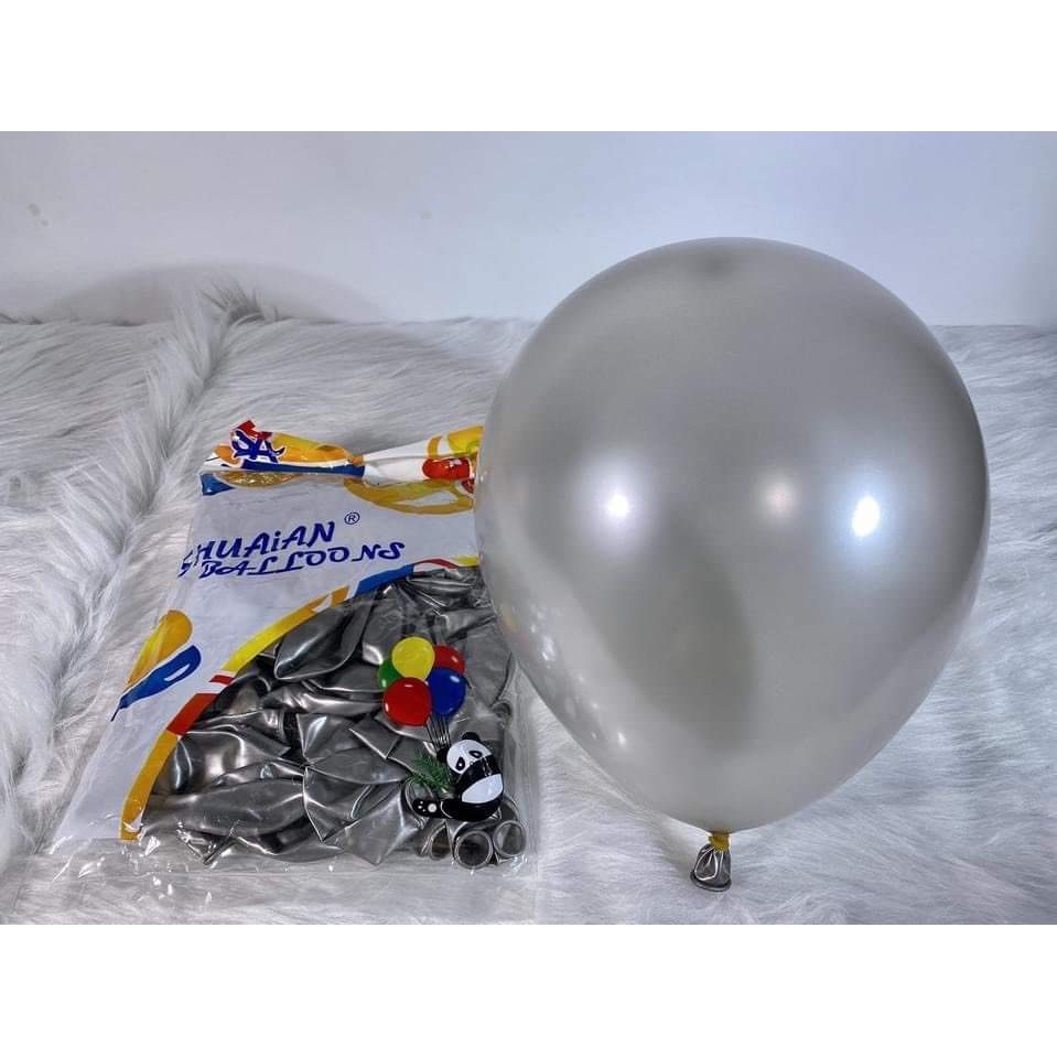 Set 10 - 30 - 50 bóng nhũ cao su đủ màu 10inch trang trí tiệc sinh nhật