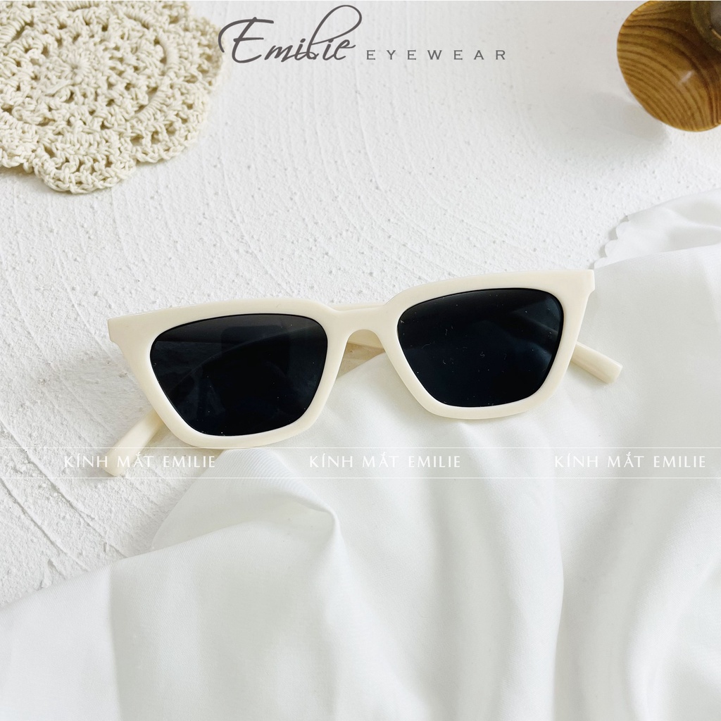Gọng kính mát vuông góc cạnh chống UV400 nhiều màu Emilie eyewear phụ kiện thời trang AGAIL