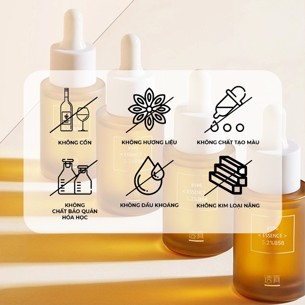 Tinh chất serum B56 LUCENBASE cải thiện da mụn hỗ trợ giảm dầu và hỗ trợ trẻ hóa da B5 B6 Essence LUCB29