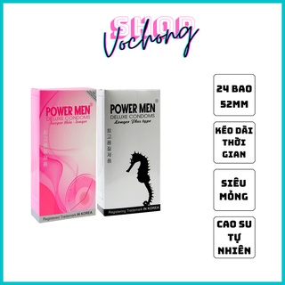 Combo 2 hộp Bao cao su Power Siêu Mỏng Siêu kéo dài 24 cái