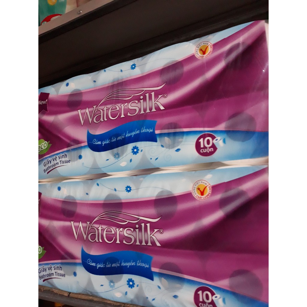 Bịch Giấy Vệ Sinh Watersilk 10 Cuộn 3 Lớp