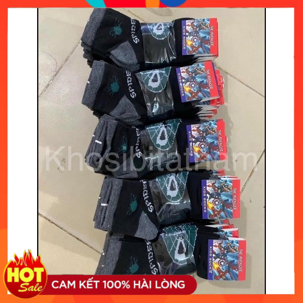 Combo 10 Đôi Tất Vớ Trẻ Em Cho Bé Trai 1-12Tuổi cotton loại 1