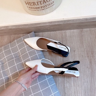 GIÀY SLINGBACK BỆT MŨI NHỌN CHẤT DA MỀM
