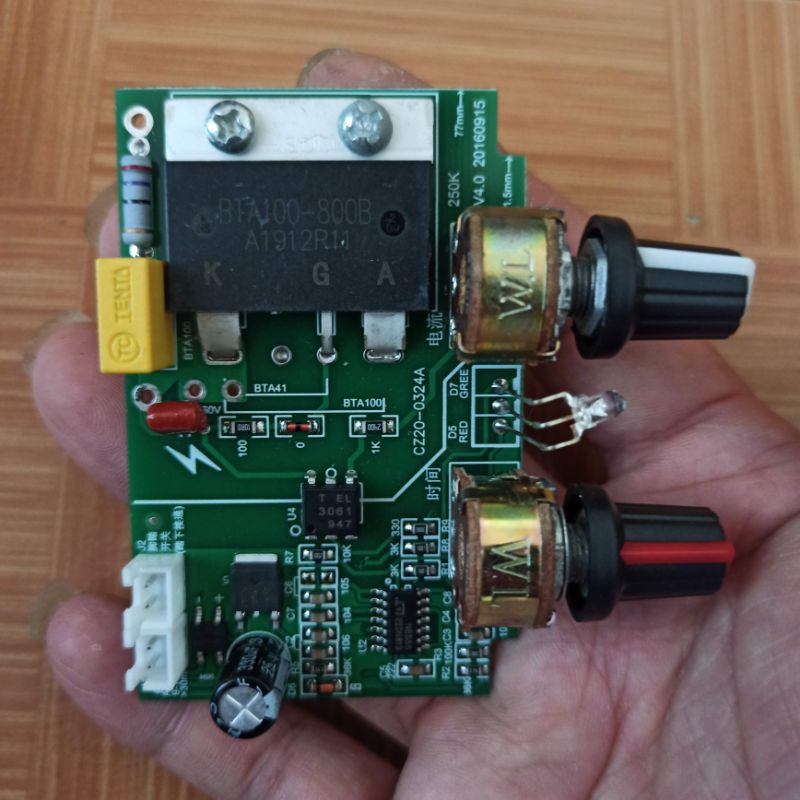 Timer 2 chiết áp chỉnh dòng máy hàn cell biến áp