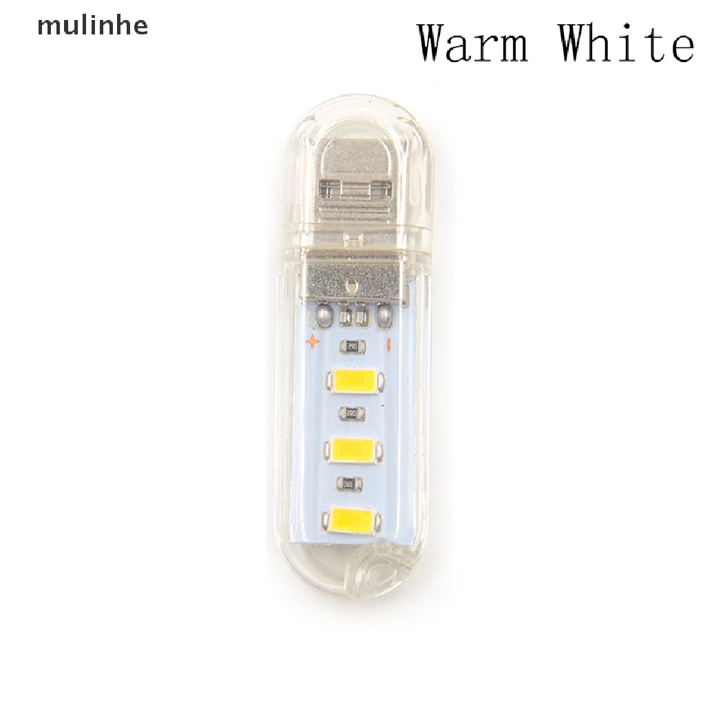 2 Đèn LED USB Mini 3 Bóng 5730 SMD 1.5w Dùng Khi Đi Cắm Trại