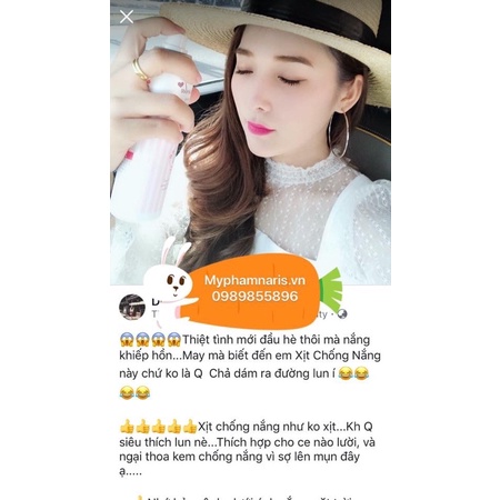 Xịt chống nắng cho mọi loại da Naris Parasola Essence in UV Cut Spray SPF50+ PA+++