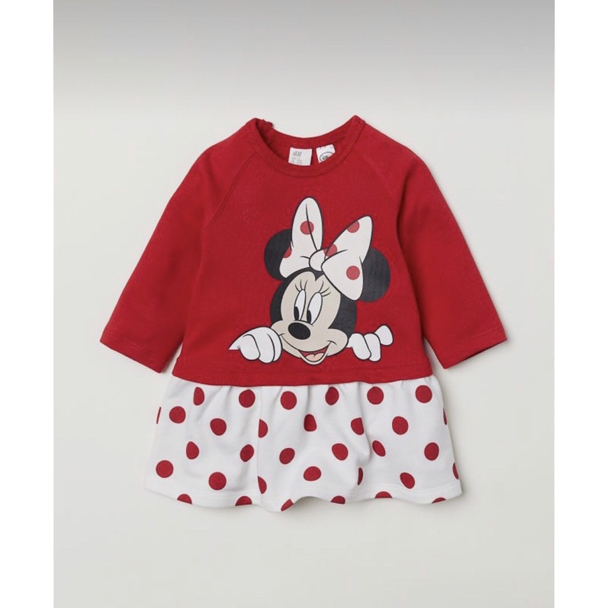 Váy nỉ Mickey HM xuất dư chất mềm cực đẹp cho bé gái