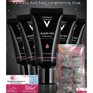 Bộ combo gel gôm vinimay 3 màu và móng úp