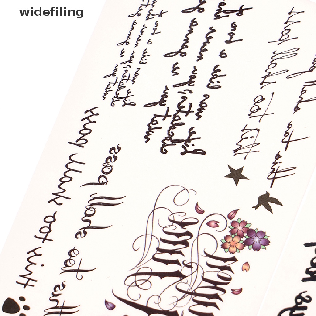 1 Hình Xăm Dán Tạm Thời Chống Nước Họa Tiết Chữ Tiếng Anh Độc Đáo