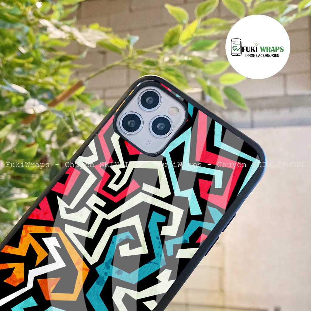 Ốp Lưng Kính Cường Lực / Case Họa Tiết Chống Vỡ Dành Cho 13ProMax 12ProMax 11ProMax X XSMAX Fukishop