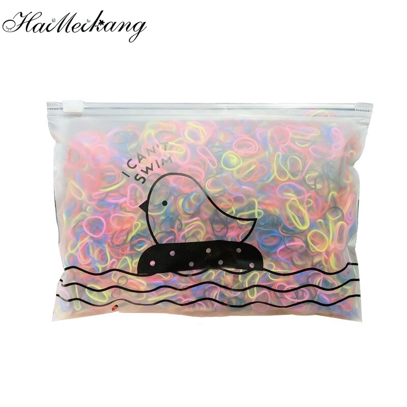Haimeikang Set of 1000 Disposable Colored Elasticated Baby Hair rope