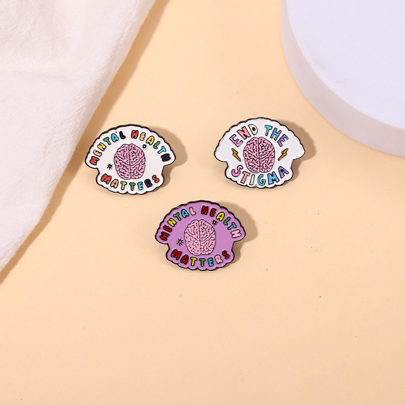 Ghim Cài Áo Hình Não Bộ Não Tráng Men Dành Cho Bạn Trẻ Em