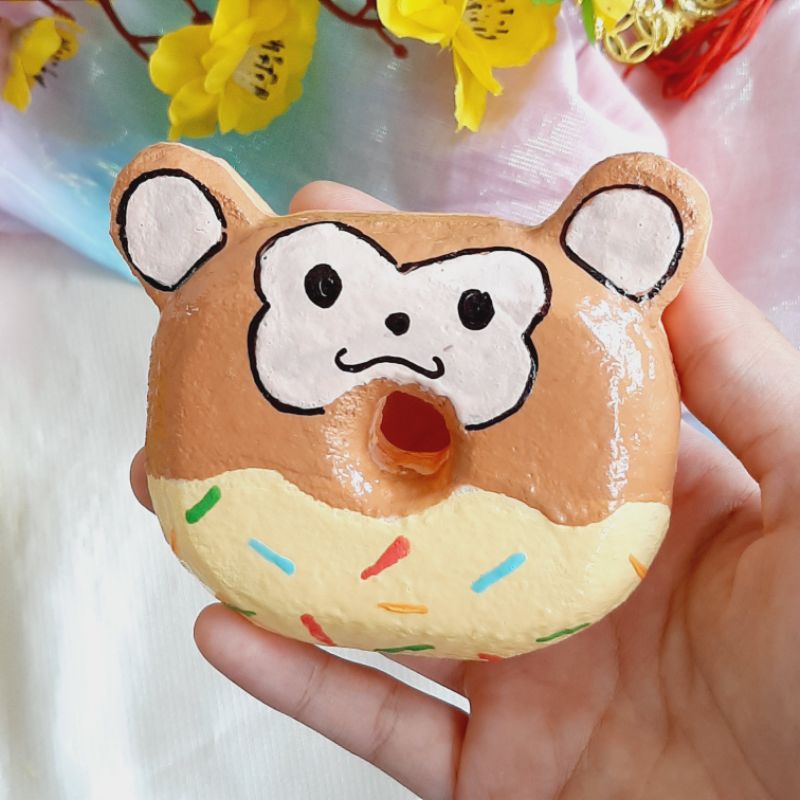 Squishy handmade donut hình khỉ đáng yêu [Shop Thảo Tâm]