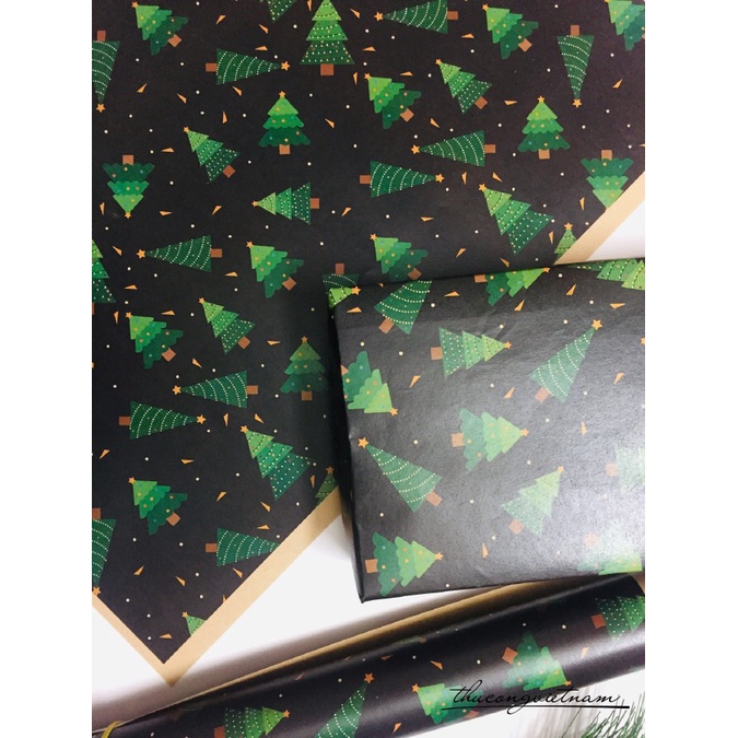 Giấy Gói Quà Kraft Nhật A3 Họa Tiết Giáng Sinh