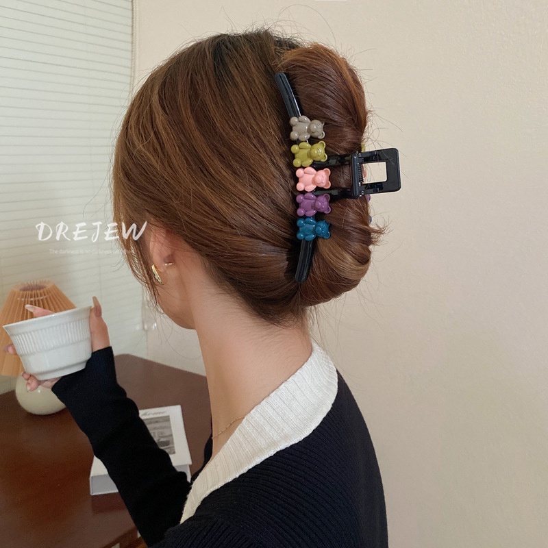 Kẹp Tóc Hình Cá Mập / Gấu Dễ Thương Phong Cách Hàn Quốc Cho Nữ
