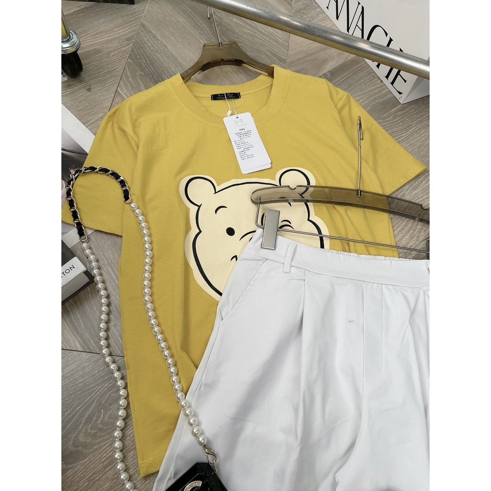 Bộ gấu vàng siêu cute mix quần short đùi TH156